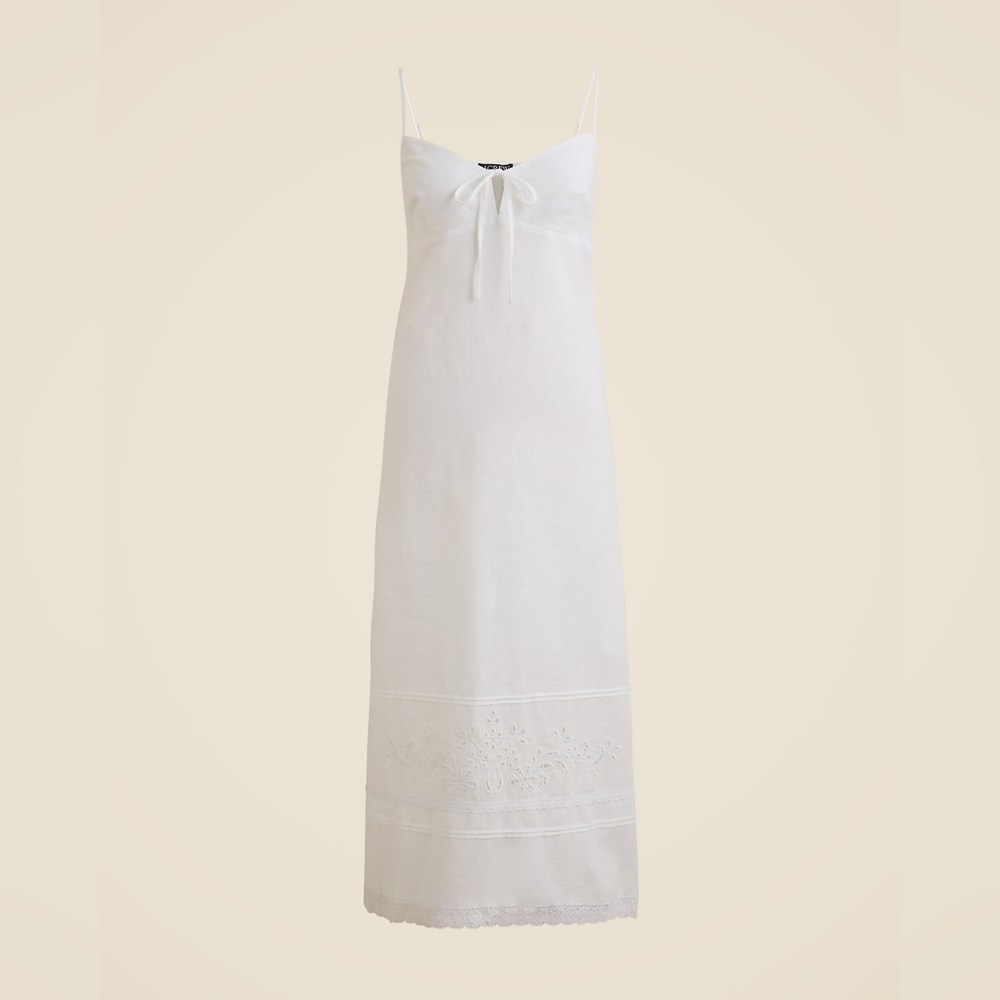 J.Crew Eyelet midi dress in linen-cotton blend CJ803